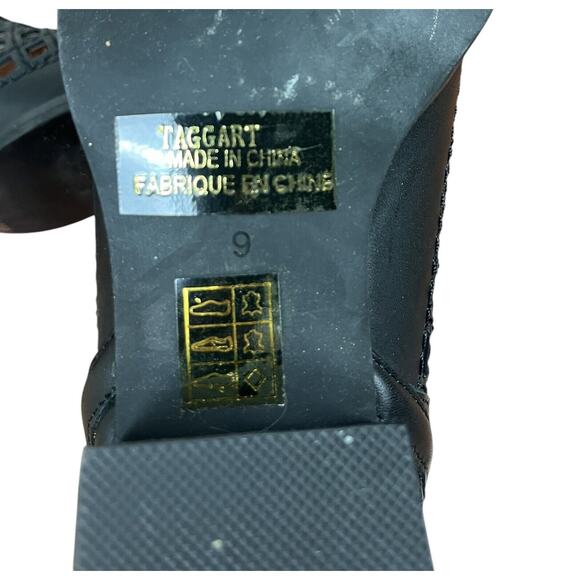 Jeffrey Campbell Taggart Open Weave Ankle Booties Black Leather Boots Size 9 - Picture 13 of 13